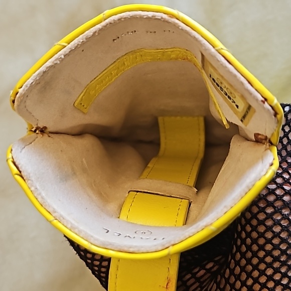 Chanel Neon Green Yellow Diamond Stitch Patent Leather Case Wallet - Picture 7 of 10